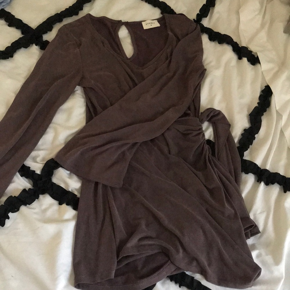 Mauve long sleeve romper